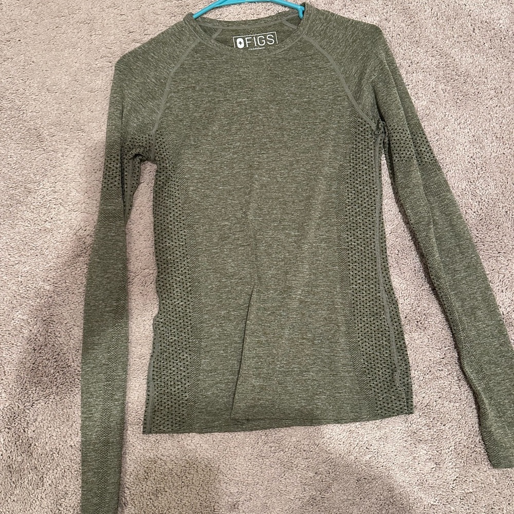 FIGS Olive Long Sleeve Women's Top/Salta underscrub Sz XS